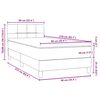 vidaXL &Kappa;&rho;&epsilon;&beta;ά&tau;&iota; Boxspring &mu;&epsilon; &Sigma;&tau;&rho;ώ&mu;&alpha; & LED &Mu;&alpha;ύ&rho;&omicron; 90x210 &epsilon;&kappa;. &Beta;&epsilon;&lambda;&omicron;ύ&delta;&iota;&nu;&omicron;