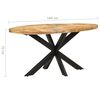 vidaXL Τραπεζαρία 160 x 90 x 75 εκ. από Ακατέργαστο Ξύλο Μάνγκο