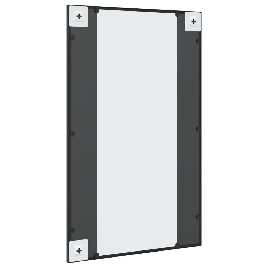vidaXL Καθρέφτης Ορθογώνιος Μαύρος 50 x 80 εκ. από Σίδερο