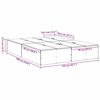 vidaXL Σκελετός Κρεβατιού Μαύρη δρυς 135 x 190 cm Επεξεργασμένο ξύλο