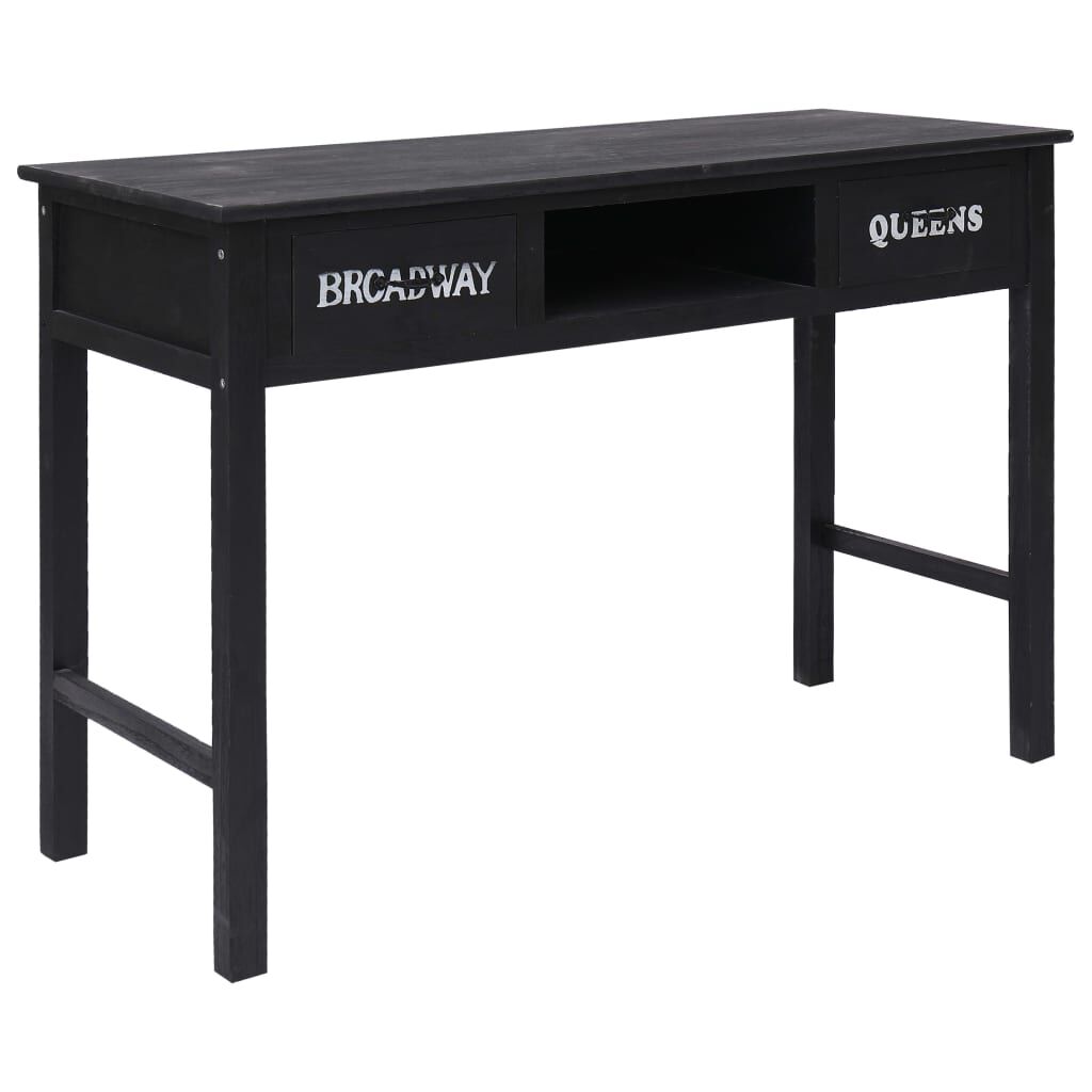 vidaXL Τραπέζι Κονσόλα Μαύρο 110 x 45 x 76 εκ. Ξύλινο