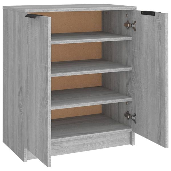 vidaXL Παπουτσοθήκη Γκρι Sonoma 59x35x70 εκ. από Επεξεργασμένο Ξύλο