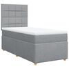 vidaXL Κρεβάτι Boxspring με Στρώμα Ανοιχτό Γκρι 100x200 εκ. Υφασμάτινο