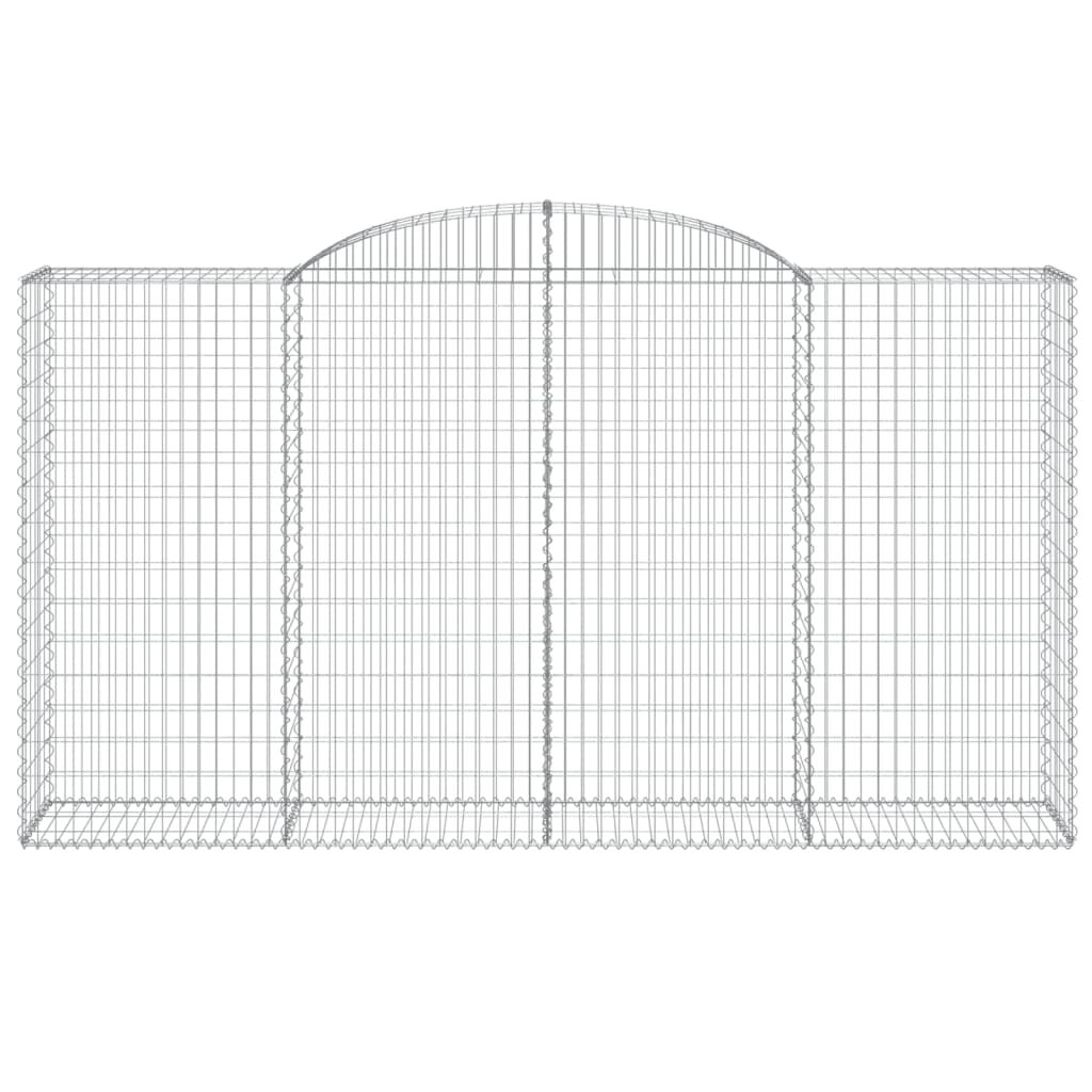 vidaXL Συρματοκιβώτια Τοξωτά 5 τεμ. 300x50x160/180 εκ. Γαλβαν. Ατσάλι