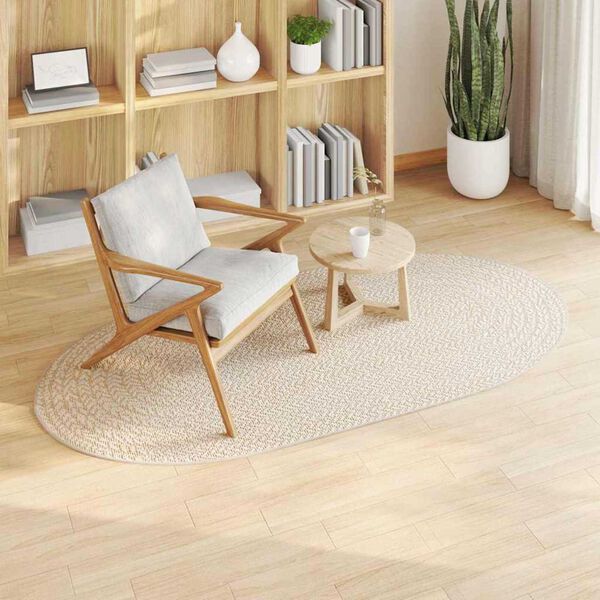 vidaXL Χαλί ZIZUR Κρεμ PP