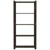 vidaXL Ραφιέρα με 5 Ράφια Μαύρο 80 x 38 x 170 εκ. Μασίφ Ξύλο Πεύκου