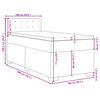 vidaXL Κρεβάτι Boxspring με Στρώμα Ανοιχτό Γκρι 100x200 εκ. Βελούδινο