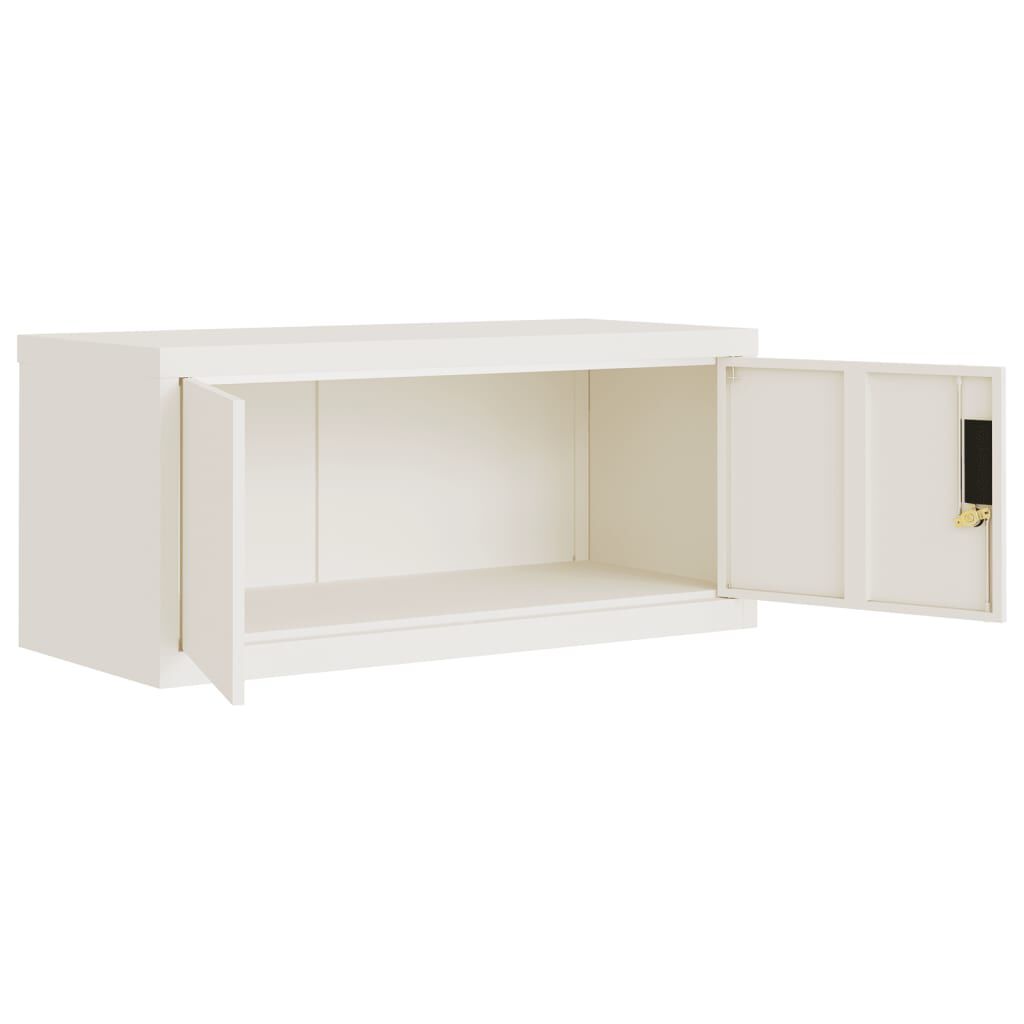 vidaXL Αρχειοθήκη Λευκή 90 x 40 x 110 εκ. από Ατσάλι