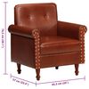 vidaXL Πολυθρόνα Μπάρελ Καφέ από Γνήσιο Δέρμα