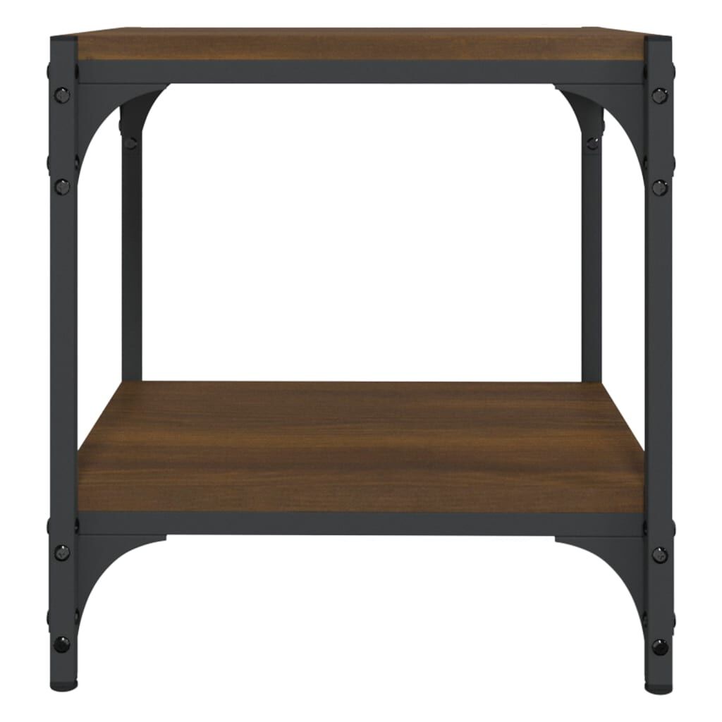 vidaXL Έπιπλο Τηλεόρασης Καφέ Δρυς 40x33x41 εκ. Επεξ. Ξύλο & Ατσάλι