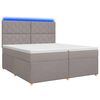 vidaXL &Kappa;&rho;&epsilon;&beta;ά&tau;&iota; box spring &mu;&epsilon; &sigma;&tau;&rho;ώ&mu;&alpha; Taupe 200 x 200 cm Ύ&phi;&alpha;&sigma;&mu;&alpha;