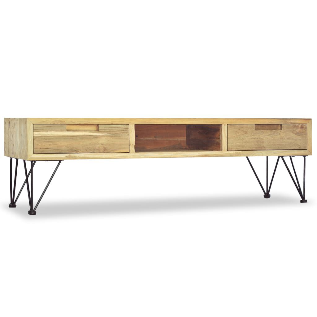vidaXL Έπιπλο Τηλεόρασης 120 x 35 x 35 εκ. από Μασίφ Ξύλο Teak