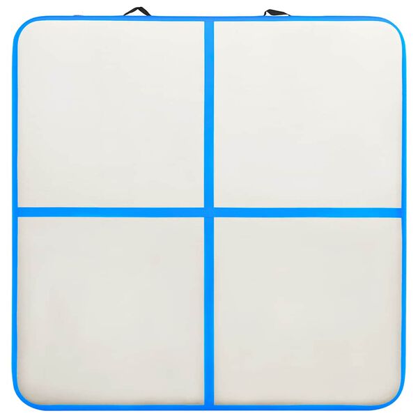 vidaXL Στρώμα Ενόργανης Φουσκωτό Μπλε 200 x 200 x 10 εκ. PVC με Τρόμπα