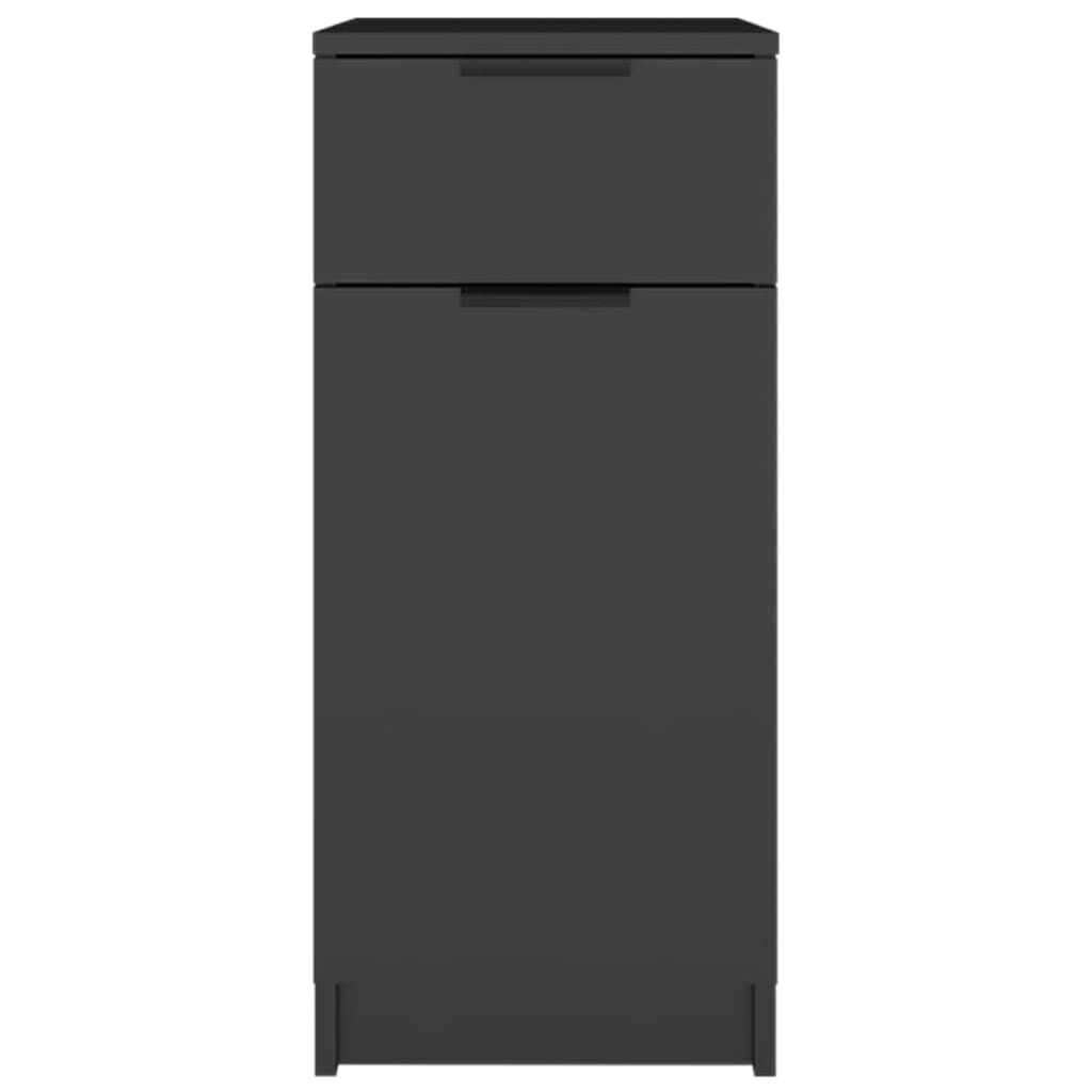 vidaXL Ντουλάπι Γραφείου Μαύρο 33,5 x 50 x 75 εκ. Επεξεργασμένο Ξύλο