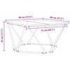 vidaXL Τραπεζάκι σαλονιού Μαύρη δρυς 80 x 80 x 45 cm