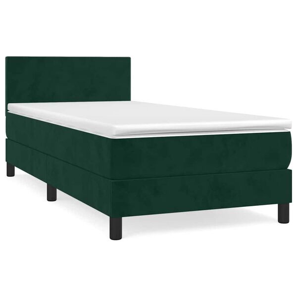 vidaXL &Kappa;&rho;&epsilon;&beta;ά&tau;&iota; Boxspring &mu;&epsilon; &Sigma;&tau;&rho;ώ&mu;&alpha; &Sigma;&kappa;&omicron;ύ&rho;&omicron; &Pi;&rho;ά&sigma;&iota;&nu;&omicron; 90x200 &epsilon;&kappa;. &Beta;&epsilon;&lambda;&omicron;ύ&delta;&iota;&nu;&omicron;