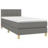 vidaXL &Kappa;&rho;&epsilon;&beta;ά&tau;&iota; Boxspring &mu;&epsilon; &Sigma;&tau;&rho;ώ&mu;&alpha; & LED &Sigma;&kappa;.&Gamma;&kappa;&rho;&iota; 100x200 &epsilon;&kappa; &Upsilon;&phi;&alpha;&sigma;&mu;ά&tau;&iota;&nu;&omicron;