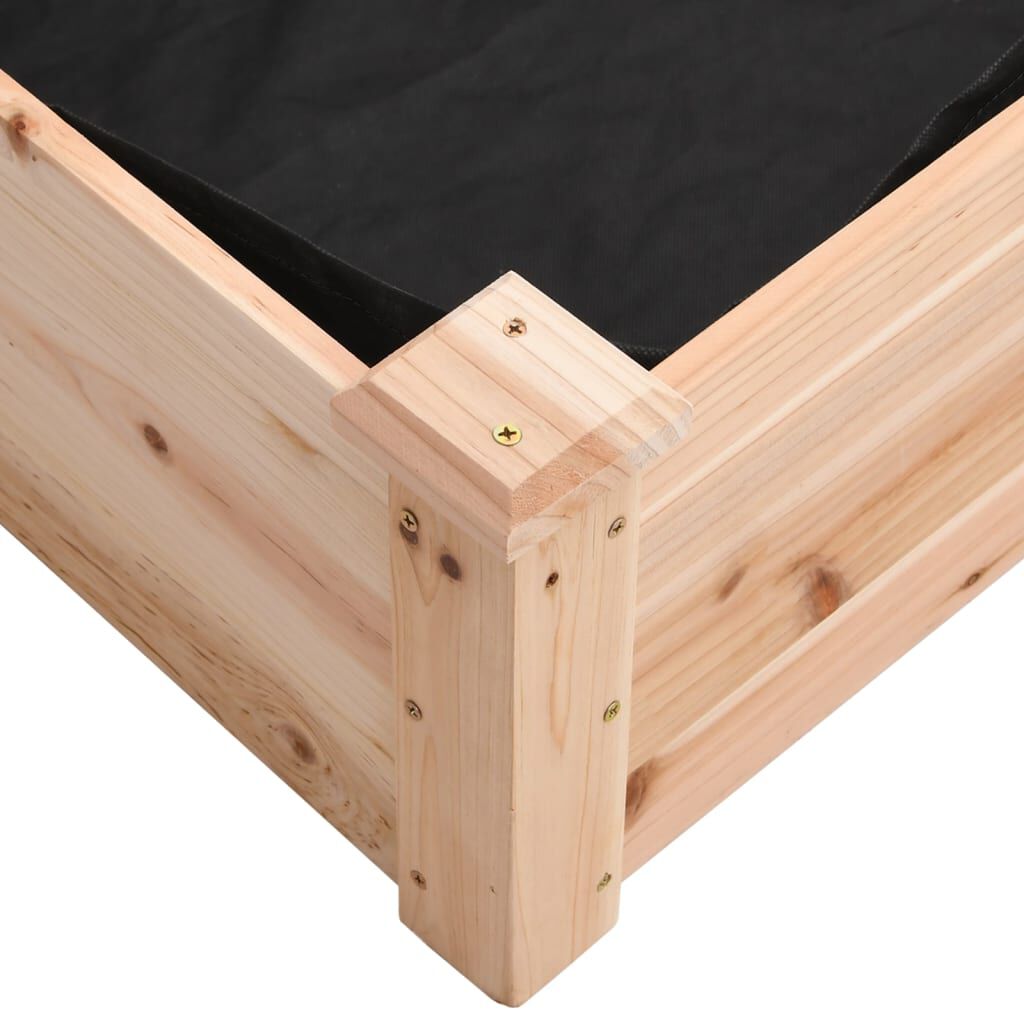 vidaXL Ζαρντινιέρα Υπερυψ. με Επένδυση 240x120x25εκ. Μασίφ Ξύλο Ελάτης
