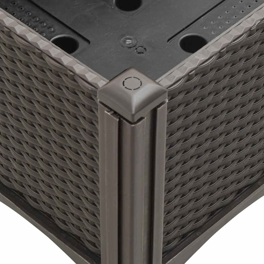vidaXL Ζαρντινιέρα Κήπου με Καφασωτό Καφέ 200 x 160 x 142 εκ. από PP