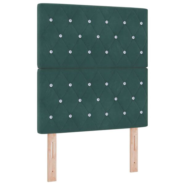 vidaXL Βελούδινο Κεφαλάρι Argyle Σκούρο πράσινο 80 cm Βελούδο