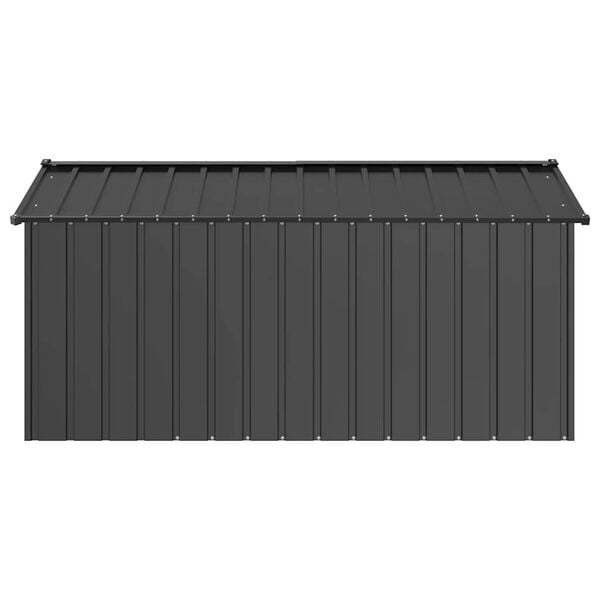 vidaXL Σπιτάκι σκύλου με οροφή 114x202x101 cm Γαλβανισμένος χάλυβας