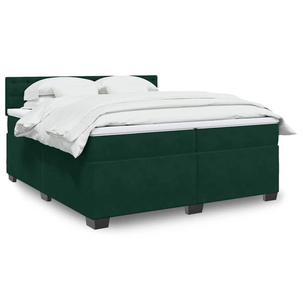 vidaXL &Kappa;&rho;&epsilon;&beta;ά&tau;&iota; Boxspring &mu;&epsilon; &Sigma;&tau;&rho;ώ&mu;&alpha; &Sigma;&kappa;&omicron;ύ&rho;&omicron; &Pi;&rho;ά&sigma;&iota;&nu;&omicron; 200x200&epsilon;&kappa;. &Beta;&epsilon;&lambda;&omicron;ύ&delta;&iota;&nu;&omicron;