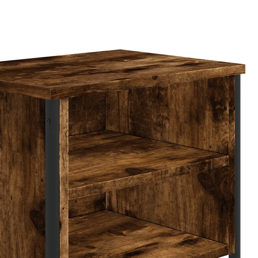 vidaXL Κομοδίνο Καπνιστή Δρυς 2 τεμ. 40x30x40 εκ. Επεξεργασμένο Ξύλο