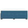 vidaXL Κρεβάτι Boxspring με Στρώμα Σκούρο Μπλε 140x200 εκ. Βελούδινο