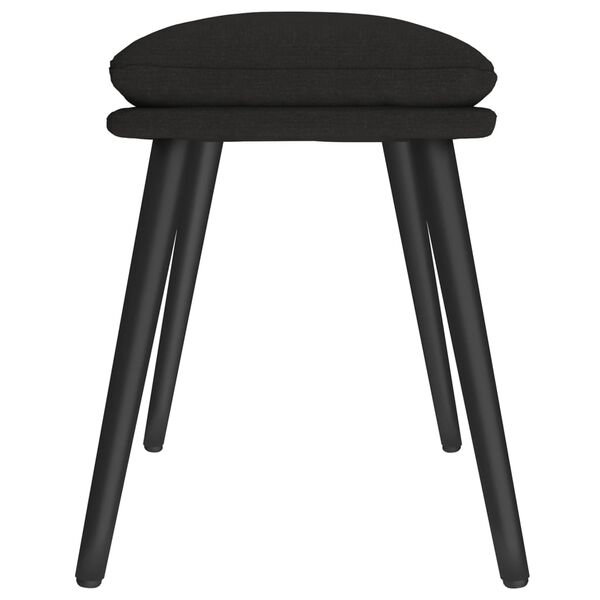vidaXL Υποπόδιο Μαύρο 45 x 29,5 x 35 εκ. Υφασμάτινο