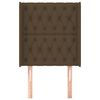 vidaXL Κεφαλάρι με Πτερύγια Σκούρο Καφέ 83x16x118/128 εκ. Υφασμάτινο