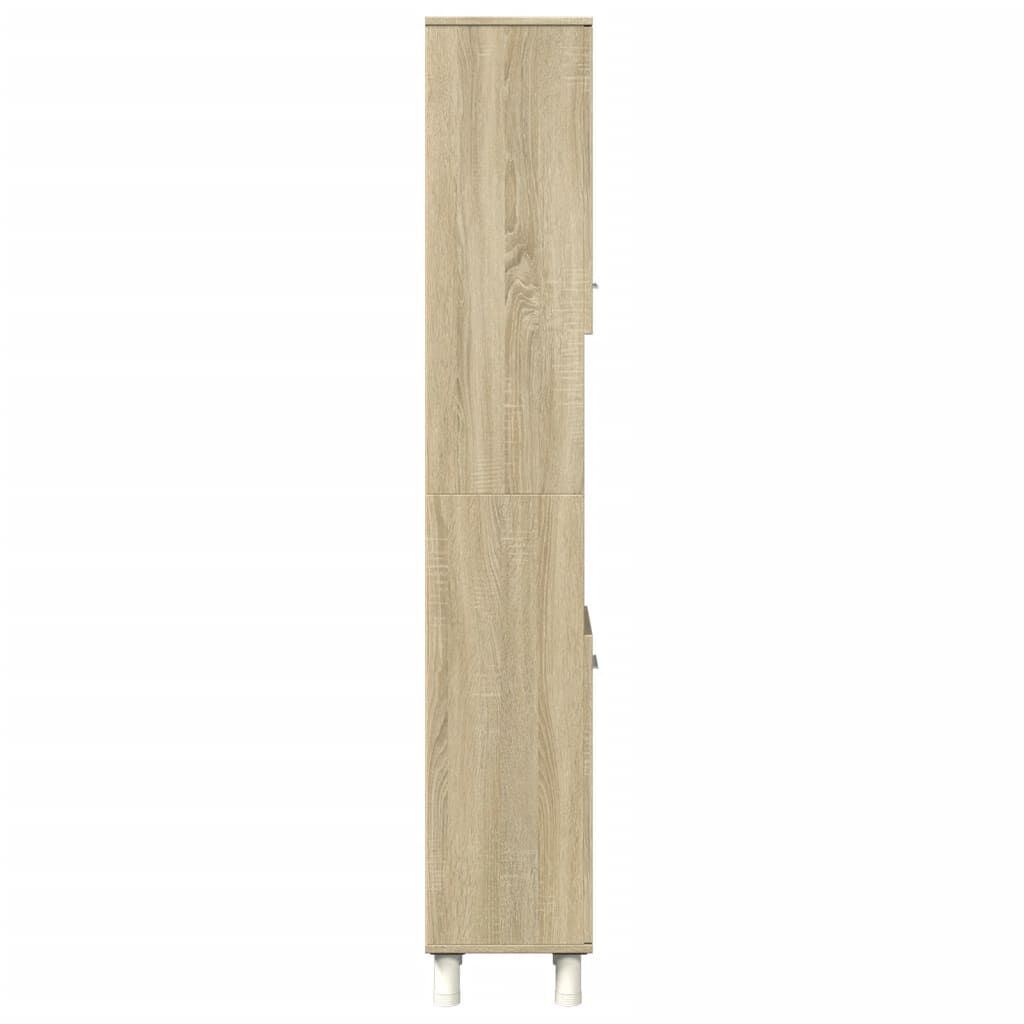 vidaXL Ντουλάπι Μπάνιου Sonoma Δρυς 30,5x30x179 εκ. από Επεξεργ. Ξύλο