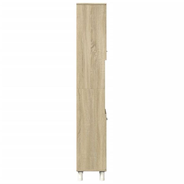 vidaXL Ντουλάπι Μπάνιου Sonoma Δρυς 30,5x30x179 εκ. από Επεξεργ. Ξύλο