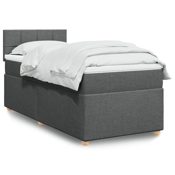 vidaXL &Kappa;&rho;&epsilon;&beta;ά&tau;&iota; Boxspring &mu;&epsilon; &Sigma;&tau;&rho;ώ&mu;&alpha; &Sigma;&kappa;&omicron;ύ&rho;&omicron; &Gamma;&kappa;&rho;&iota; 90x200 &epsilon;&kappa;. &Upsilon;&phi;&alpha;&sigma;&mu;ά&tau;&iota;&nu;&omicron;