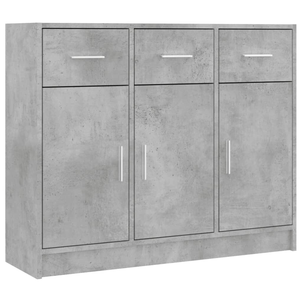 vidaXL Ντουλάπι Γκρι Σκυροδέματος 91 x 28 x 75 εκ. Επεξεργασμένο Ξύλο