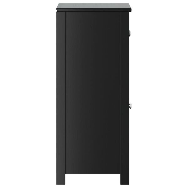 vidaXL Ντουλάπι Μπάνιου BERG Μαύρο 40 x 34 x 80 εκ. Μασίφ Ξύλο Πεύκου