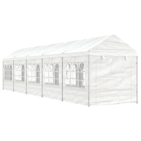 vidaXL Κιόσκι με Τέντα Λευκό 11,15 x 2,28 x 2,69 μ. από Πολυαιθυλένιο