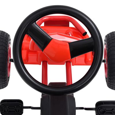 vidaXL Go Kart με Πετάλια και Λάστιχα Πεπιεσμένου Αέρα Κόκκινο