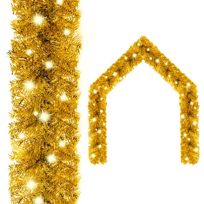 vidaXL Γιρλάντα Χριστουγεννιάτικη με Λαμπάκια LED Χρυσή 20 μ.