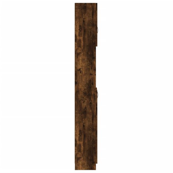 vidaXL Ντουλάπι Μπάνιου Καπνιστή Δρυς 32x25,5x190 εκ. Επεξεργ. Ξύλο