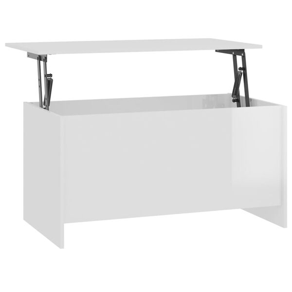 vidaXL Τραπεζάκι Σαλονιού Γυαλ. Λευκό 102x55,5x52,5 εκ. Επεξεργ. Ξύλο