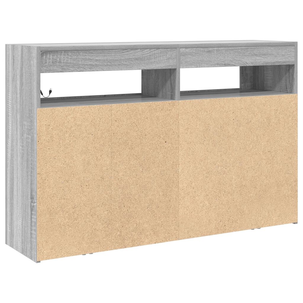 vidaXL Βιτρίνα Γκρι sonoma Κατασκευασμένο ξύλο 116 x 30 x 75 εκ Βιτρίνα