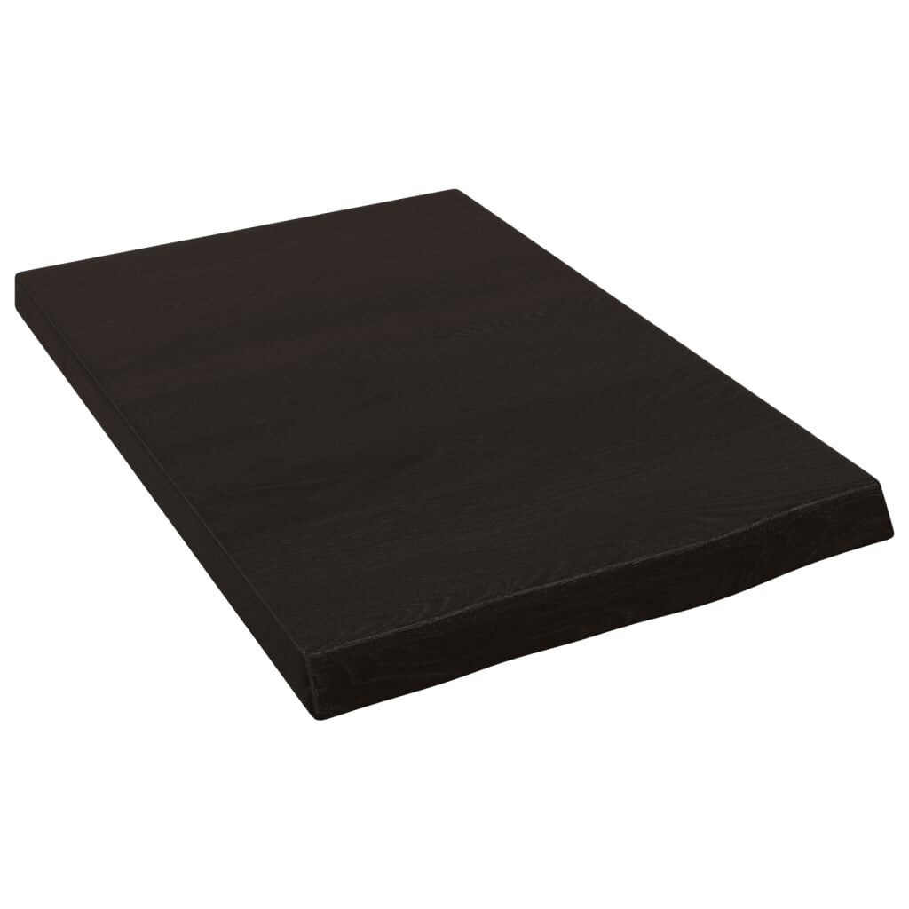 vidaXL Ράφι Τοίχου Σκούρο Καφέ 40x60x(2-4) εκ. Επεξ. Μασίφ Ξύλο Δρυός