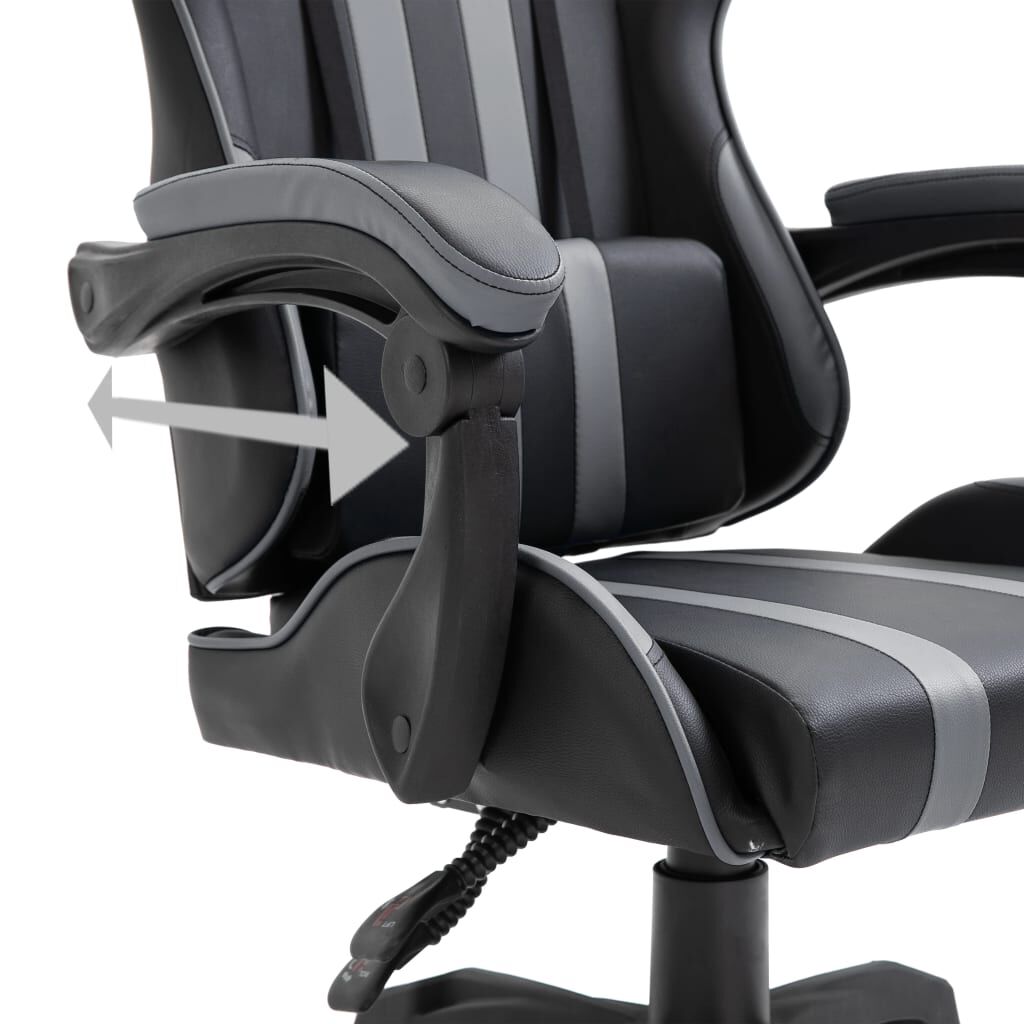 vidaXL Καρέκλα Gaming Γκρι από Συνθετικό Δέρμα