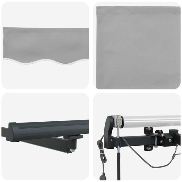 vidaXL Σκηνίτσα Αναδιπλούμενη with Ανοιχτό γκρι 400 x 350 εκ ύφασμα