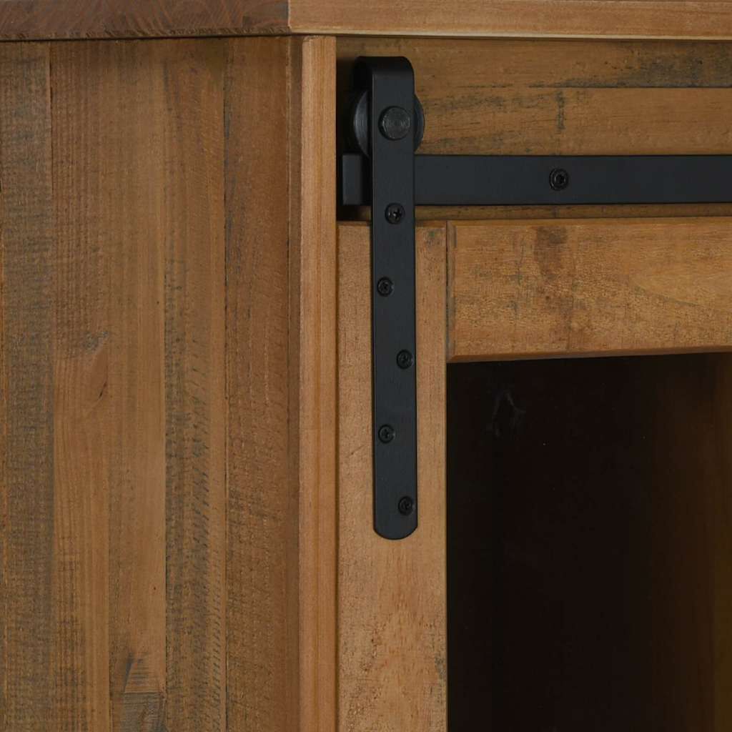 vidaXL Sideboard HALDEN 2 συρόμενες πόρτες 112x40x80 cm μασίφ ξύλο