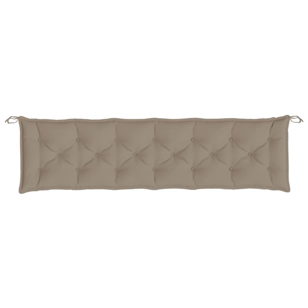 vidaXL Μαξιλάρι Πάγκου Κήπου Taupe 200x50x7 εκ. Ύφασμα Oxford