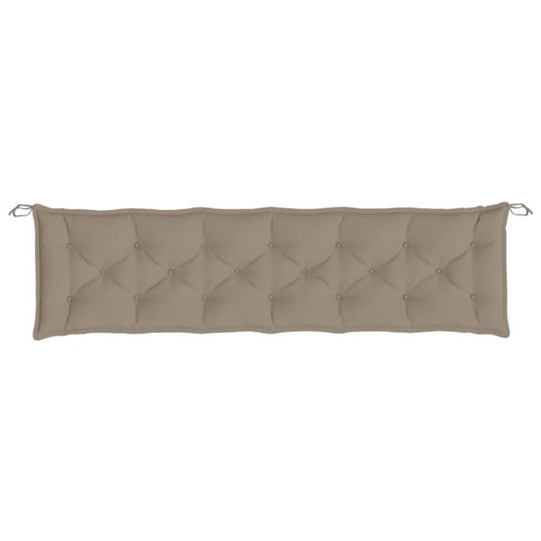 vidaXL Μαξιλάρι Πάγκου Κήπου Taupe 200x50x7 εκ. Ύφασμα Oxford