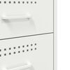 vidaXL Κομοδίνο Λευκό 36x39x68 εκ. από Χάλυβα