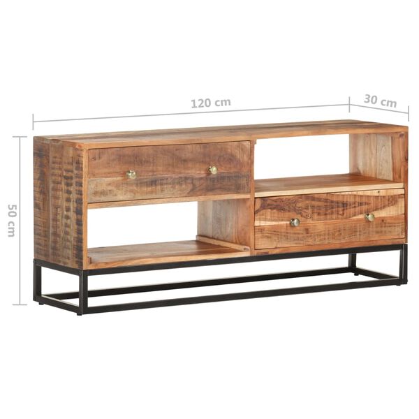 vidaXL Έπιπλο Τηλεόρασης 120x30x50 εκ. από Ακατέργαστο Ξύλο Ακακίας