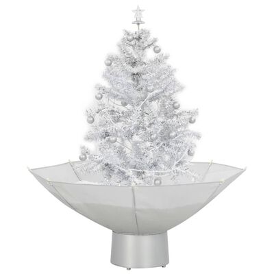 vidaXL Χριστουγεννιάτικο Δέντρο που Χιονίζει Λευκό 75 εκ. με Βάση